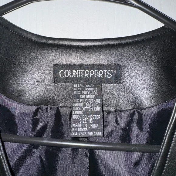 Counterparts Vegan Faux Leather Vest - Picture 3 of 7